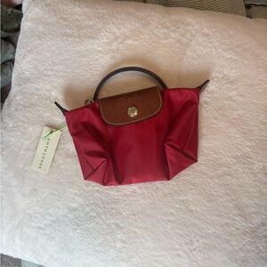 Longchamp Mini Bag in Red and Brown